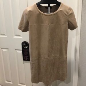 Suede mini dress